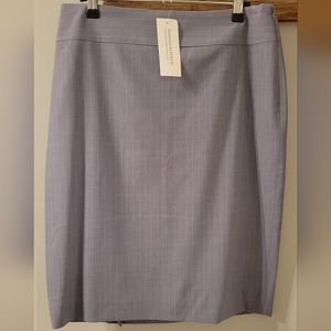 New NWT Banana Republic Gray Pinstripe Pencil Skirt with Stretch Size 8
